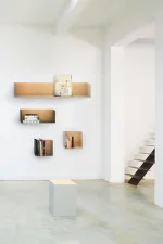 U shelf M, oak/black