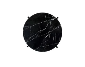 TS Side Table Ø40, black marquina marble