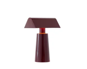 Caret Portable Lamp, dark burgundy