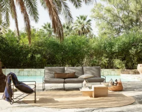 Desert 3-seater Dolce, black/dark sand
