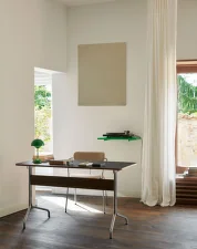 Pavilion AV16 Desk, walnut / iron linoleum