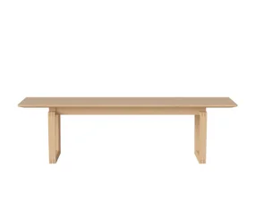 Nord Bench 160 cm, white pigmented oak