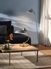 Kaiser Idell™ Luxus Table Lamp, easy grey / brass