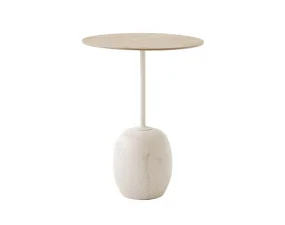 Lato Side Table LN8, oak/crema diva marble