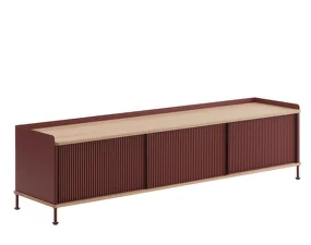 Enfold Sideboard 186x48, oak/deep red