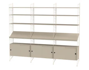String Living Room G Shelving Set, beige