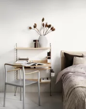 String Workspace H Shelving Set, oak/white