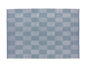 Check Rug 170x240 cm, light blue