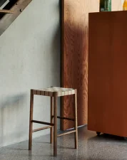 Betty TK7 Counter Stool, smoked oak / natural webbing