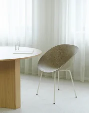 Mat Armchair Steel, seaweed/cream