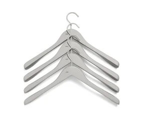 Soft Coat Hanger Wide, Set of 4, grey