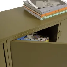 Stacked Medium with Door, brown green