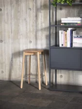 Soft Edge 82 Bar Stool Low, soft grey