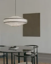 Kite Pendant Ø75, white and black