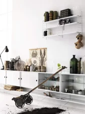 Display Cabinet with Sliding Doors, white