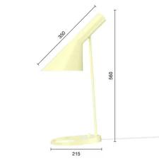 AJ Table Lamp, soft lemon