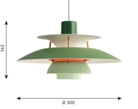 PH 5 Mini Pendant Lamp, hues of green