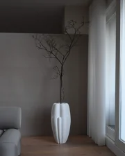 Bloom Vase Slim Big, bone white