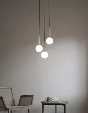 Miira 3 Pendant Large, brass/opal