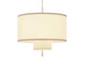 Margin Pendant Lamp Ø50, white canvas
