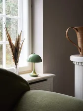 Panthella 160 Portable Lamp V3, opaque moss green