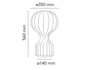Gatto Table Lamp, white