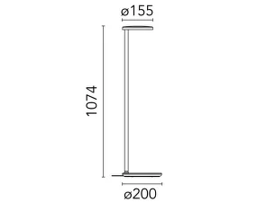 Oblique Floor Lamp, glossy sage