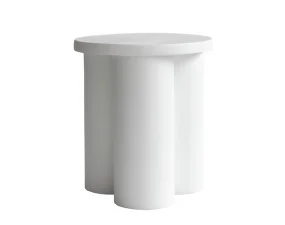 Big Foot Side Table Tall, bone white