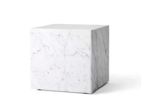 Plinth Side Table Cubic, Carrara