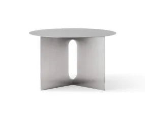 Androgyne Side Table Ø63, brushed steel