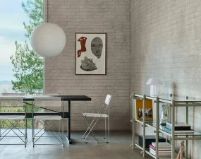 Woody Shelving System Low, smokey grey/clear glass