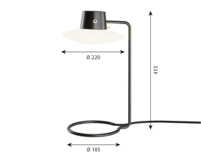 AJ Oxford Table Lamp Tall, black