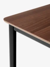 Drip HW117 Dining Table, black/lacquered walnut