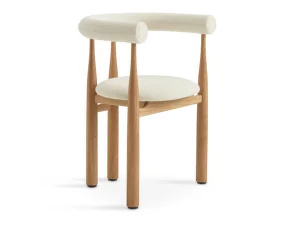 Bukowski Chair Fully Upholstered, oak/Lana 24