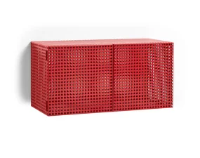 Perforated Cabinet Wall Small, wine red