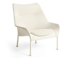 O2 Lounge Chair, soft cream textile