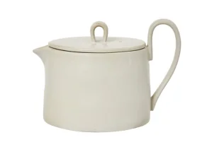 Flow Tea Pot, off-white speckle