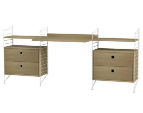 String Workspace C Shelving Set, oak/white