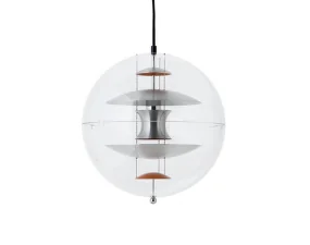 VP Globe Ø40 Pendant Light, brushed alu/orange