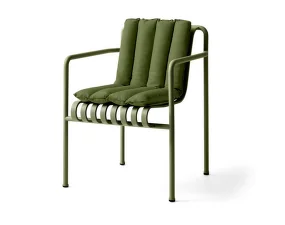 Palissade Dining Armchair Soft Quilted Cushion, olive