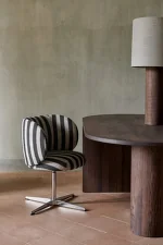 Rico Dining Chair Swivel Louisiana, sand/off-white