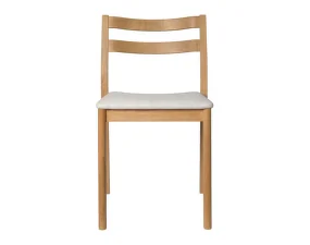 Boda Dining Chair Staple, natural oak/off-white
