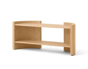 Crescent Shelving Low, oak