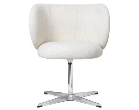 Rico Dining Chair Swivel, Bouclé off-white