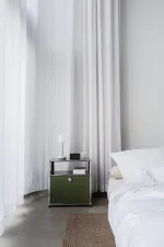 USM Haller M55 Bedside Table, olive green
