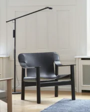 Fifty-Fifty Floor Lamp, soft black