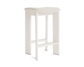 Chisel 30 Bar Stool H65, cream white lacquered beech / Mode 11