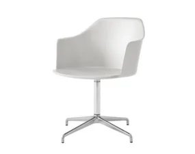 Rely Armchair HW38, polished aluminium / oyster