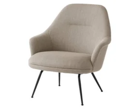 Rely Lounge Chair HW140 High Back, black / Re-Wool 0218