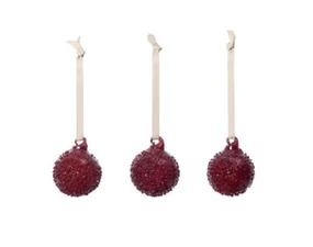 Flurry Glass Baubles S Set of 3, picante red